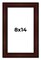 Photo Size Distressed Brown Picture Frame - UV Acrylic, Foam Board Backing, Hanging Hardware